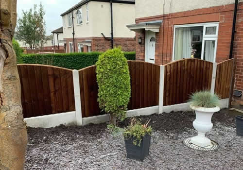 interior view of small front garden fence
